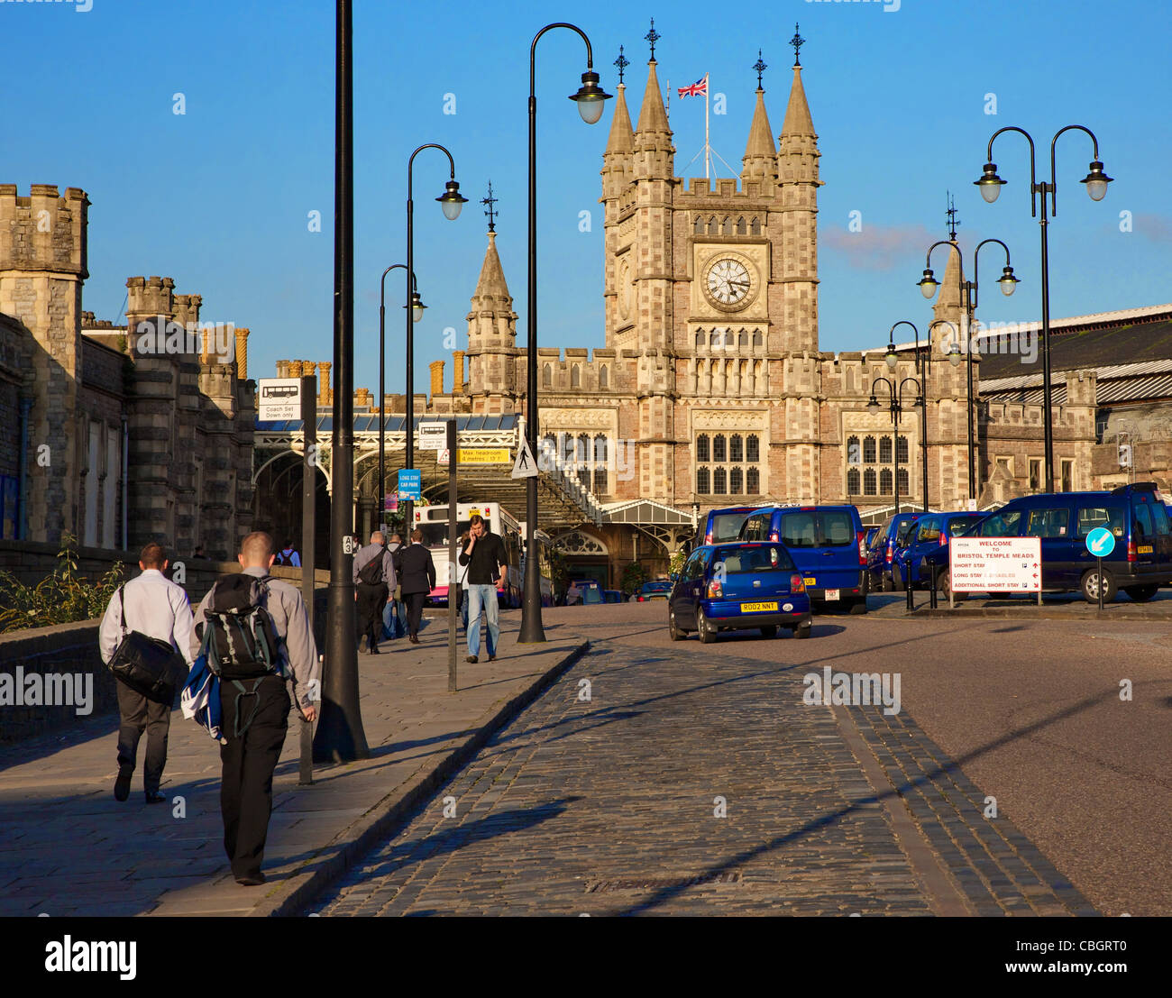 Parvis de la gare de Temple Meads de Bristol Banque D'Images