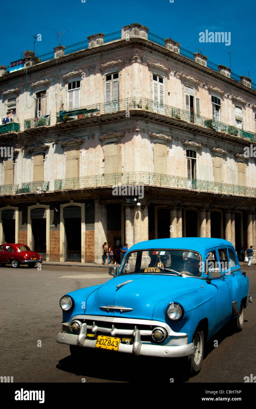 American Vintage anciennes voitures dans les rues de La Havane, Cuba, Banque D'Images