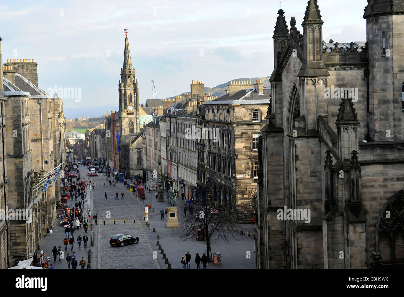 Royal Mile, Edinburgh, Ecosse. Banque D'Images