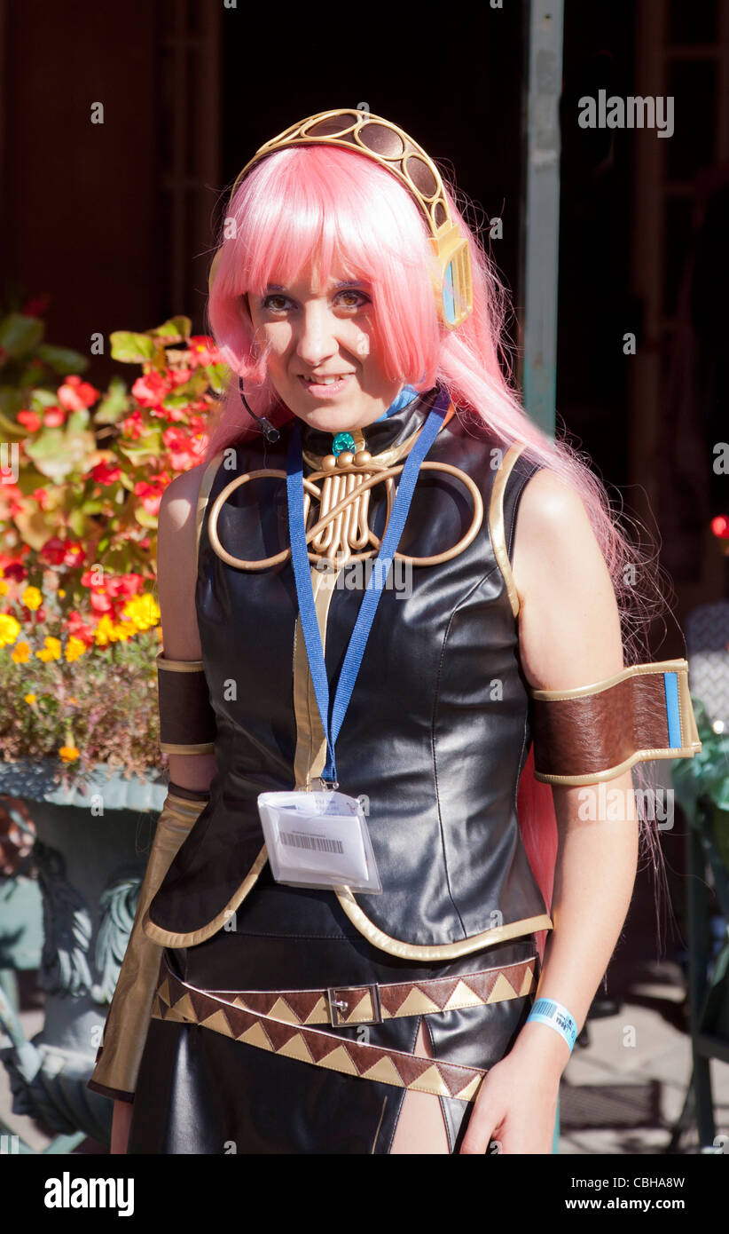 Jeune femme habillé pendant l'Lucca comics and games Festival, 2011 Toscane, Italie Banque D'Images