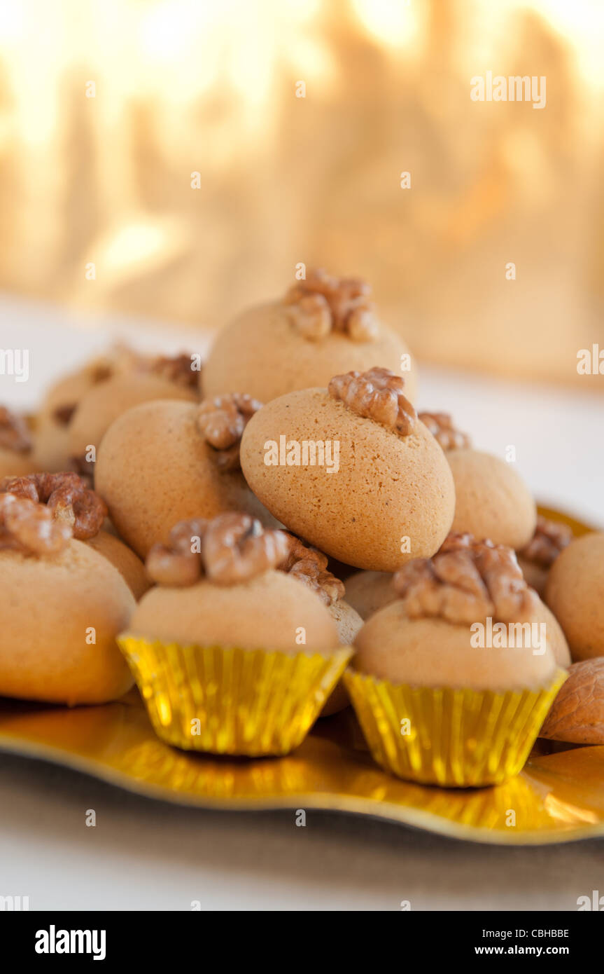 Cookies bulgare traditionnelle avec du miel appelé Medenki habituellement préparé pour Noël Banque D'Images