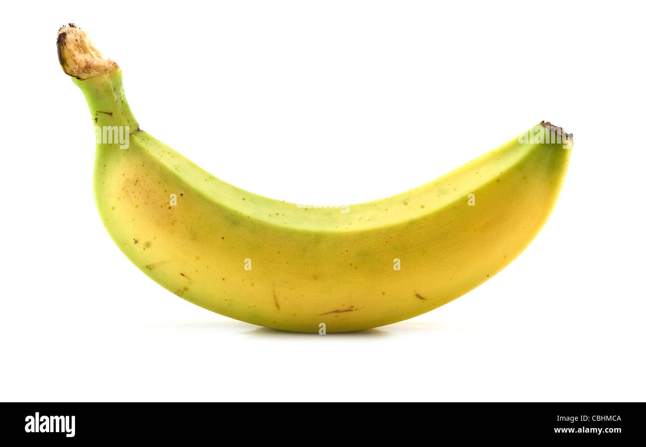 La banane est isolé sur fond blanc Banque D'Images