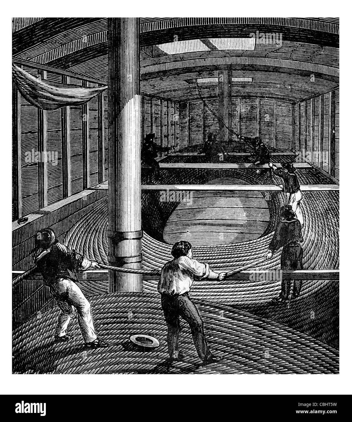 Câble télégraphique Douvres à Calais ship Great Eastern Sir James Anderson réservoir fer Telegraph Company Banque D'Images