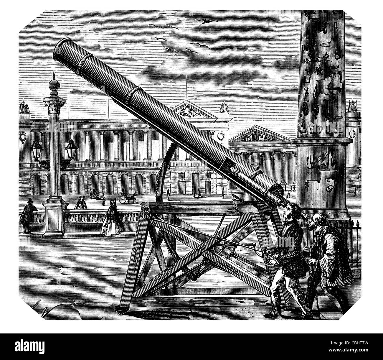 Lunette astronomique télescope optique Astronomie observation sciences Astrologie scientifique naturel celestial astronome stars Banque D'Images