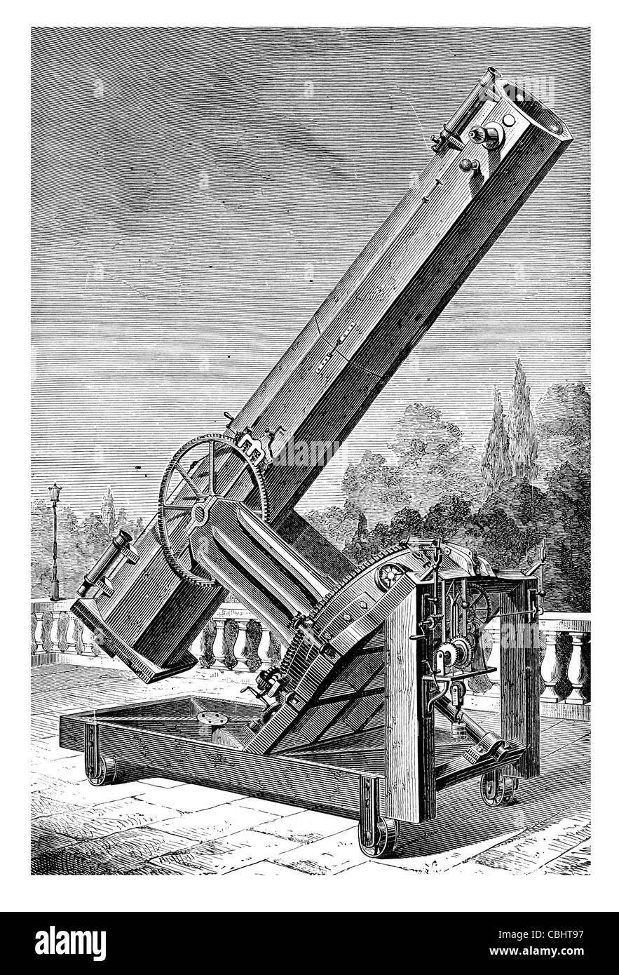 Un miroir de télescope argente de l'obsevatoire de Marseille Optical Telescope Astronomie observation naturelle sciences astrologie Banque D'Images
