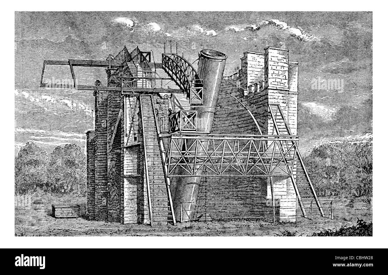 Le grand télescope Le miroir de Lord Rosse Optical Telescope Astronomie observation sciences Astrologie scientifique naturel Banque D'Images