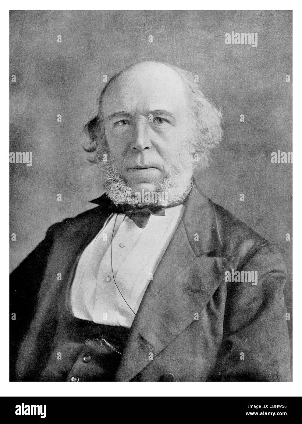 M. Herbert Spencer, philosophe anglais 18201903 sociologue biologiste théoricien politique libérale classique de l'époque victorienne Banque D'Images