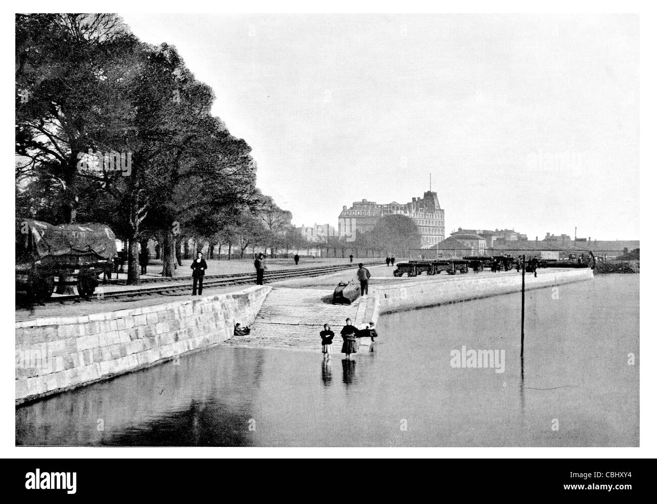 La plate-forme de Southampton Hampshire Angleterre grande rivière Itchen Test port port Dock Harbour Quay Banque D'Images