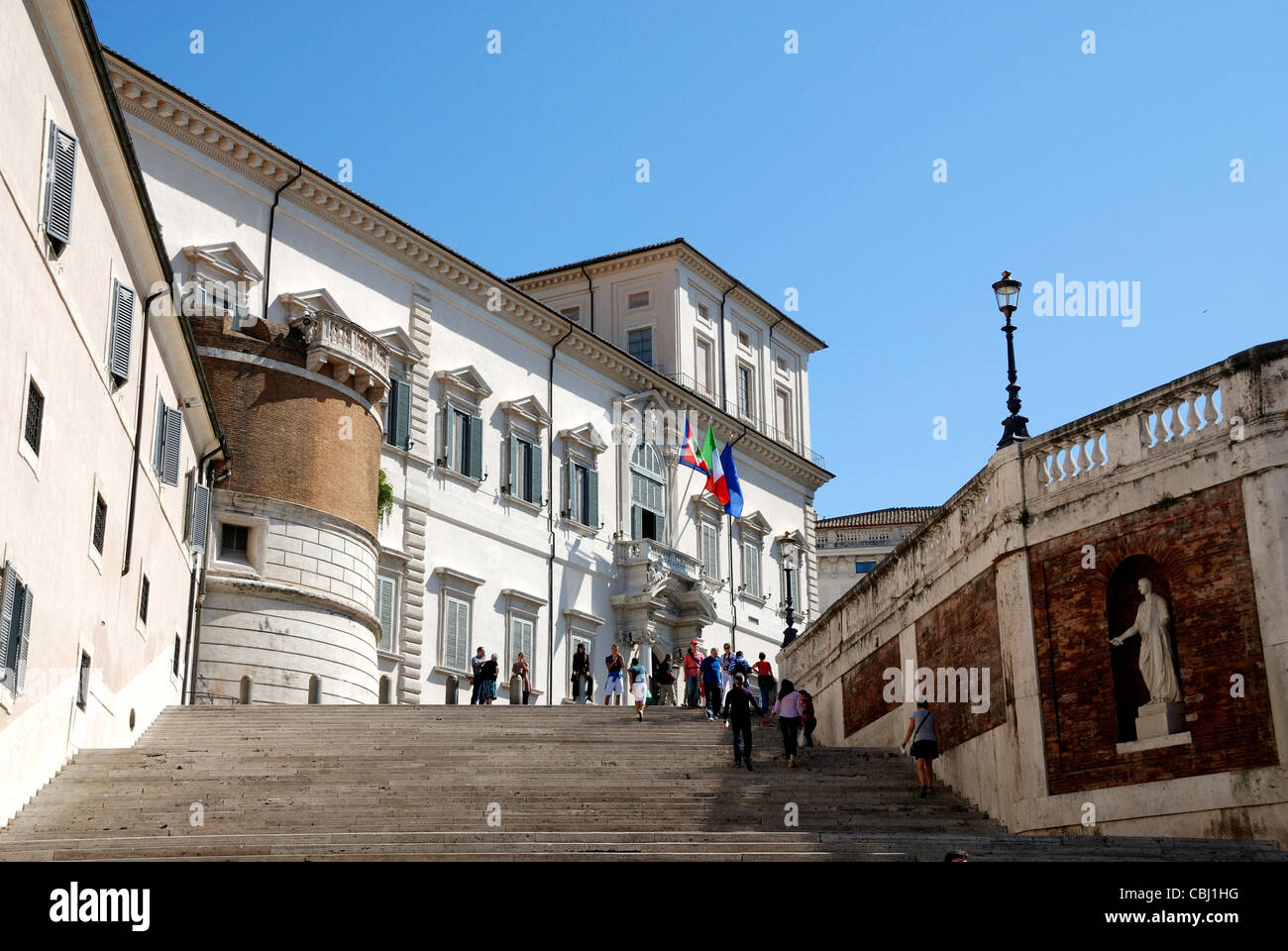 Quirinal à Rome - Résidence du président italien. Banque D'Images
