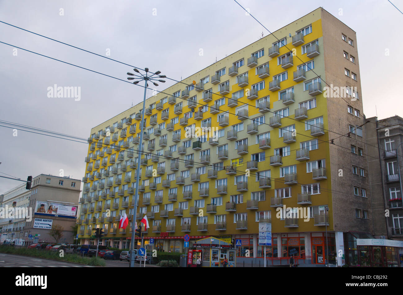Bloc d'appartements résidentiels Gdynia centrale occidentale dans le nord de la Pologne Europe Banque D'Images