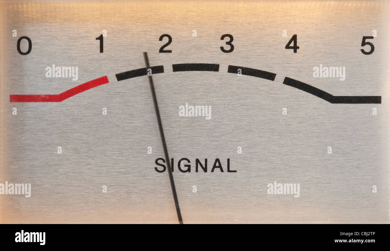 Intensité du signal sur un tuner radio Banque D'Images