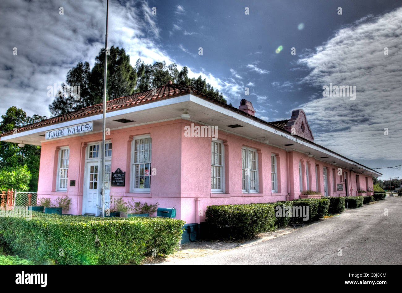 La rose historique Depot situé à Lake Wales, en Floride sur la route panoramique. Banque D'Images