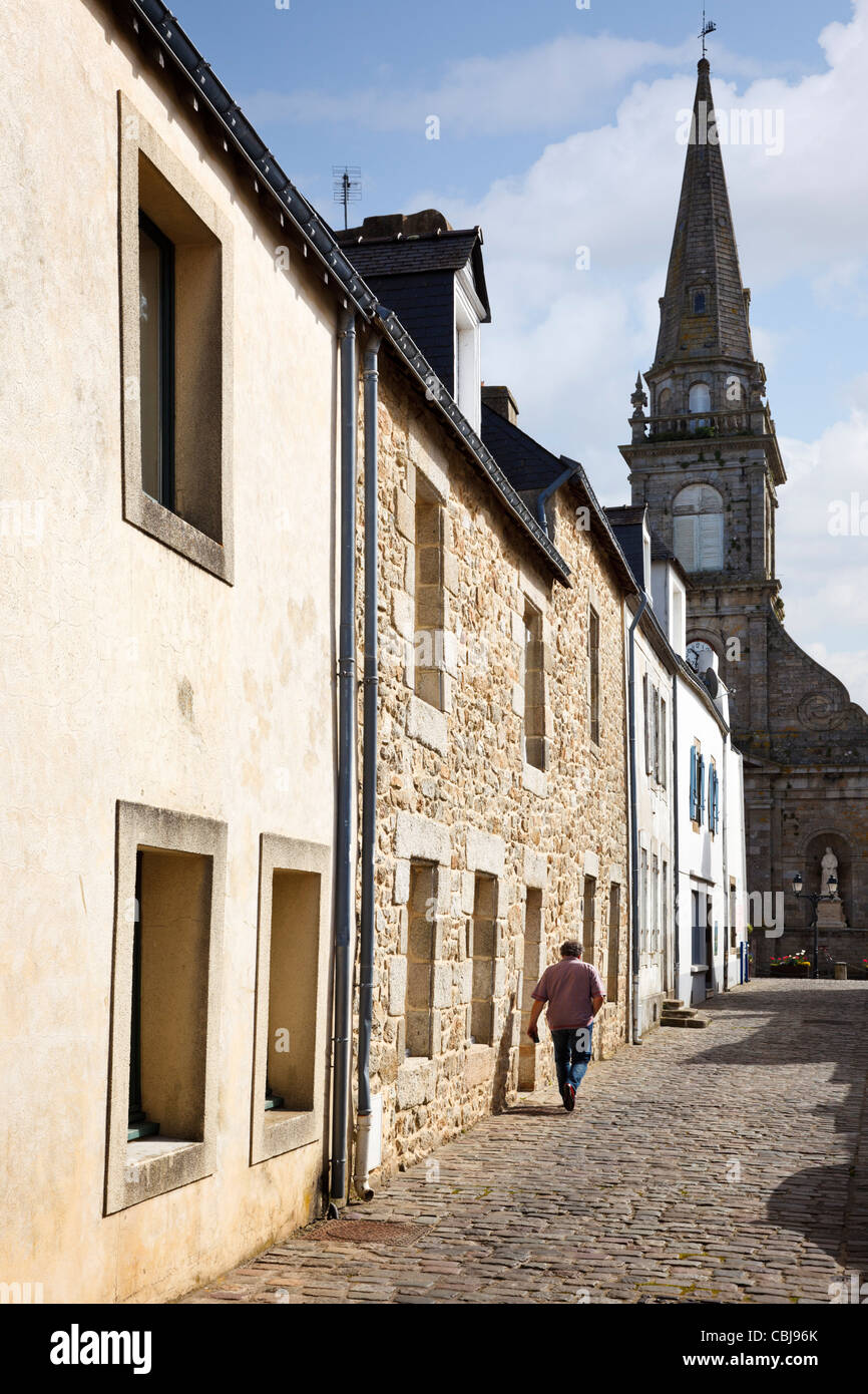 Rue de Port Louis, Morbihan, Bretagne, France Banque D'Images