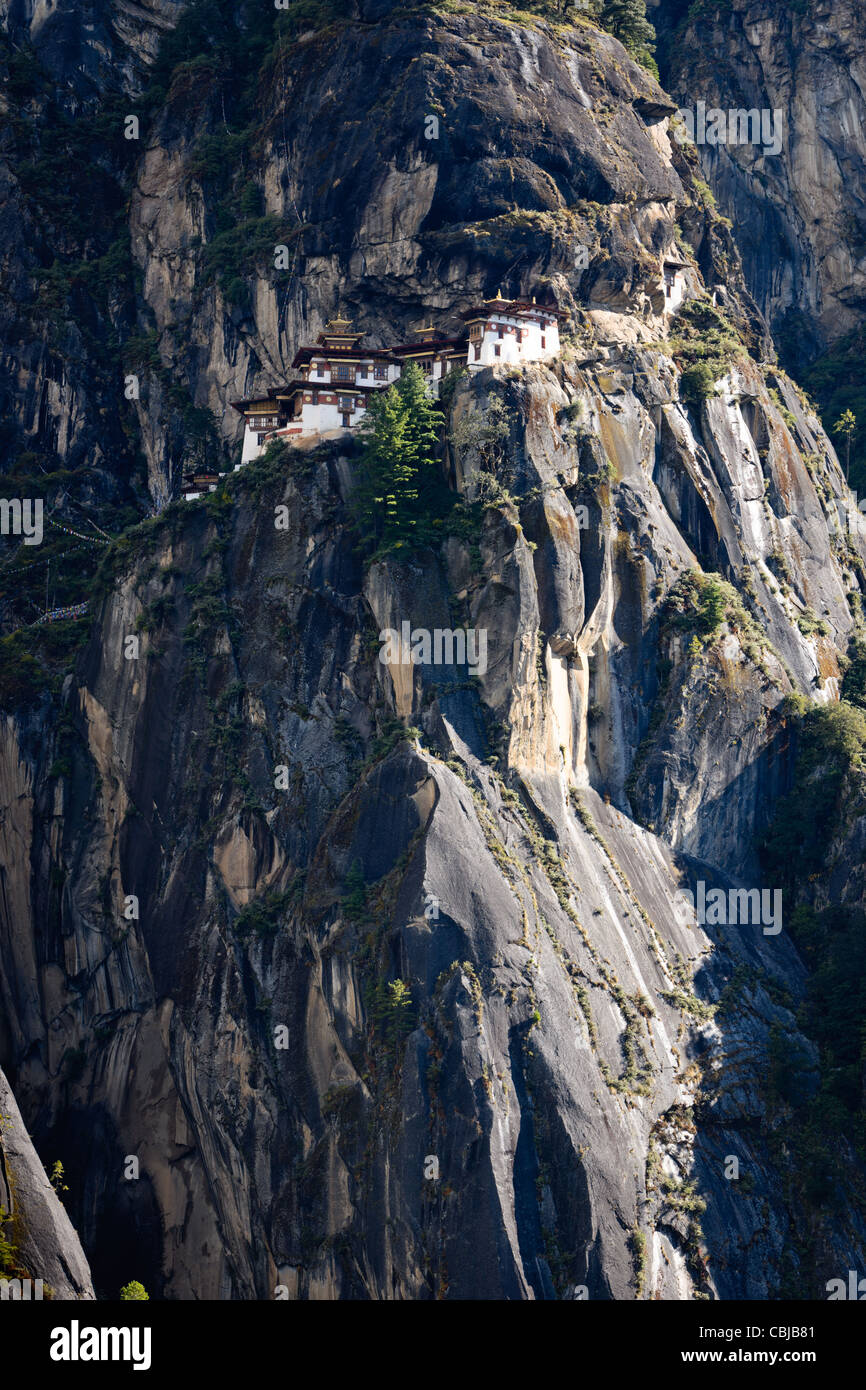 Nid tigres monastère - Paro, Bhoutan Banque D'Images