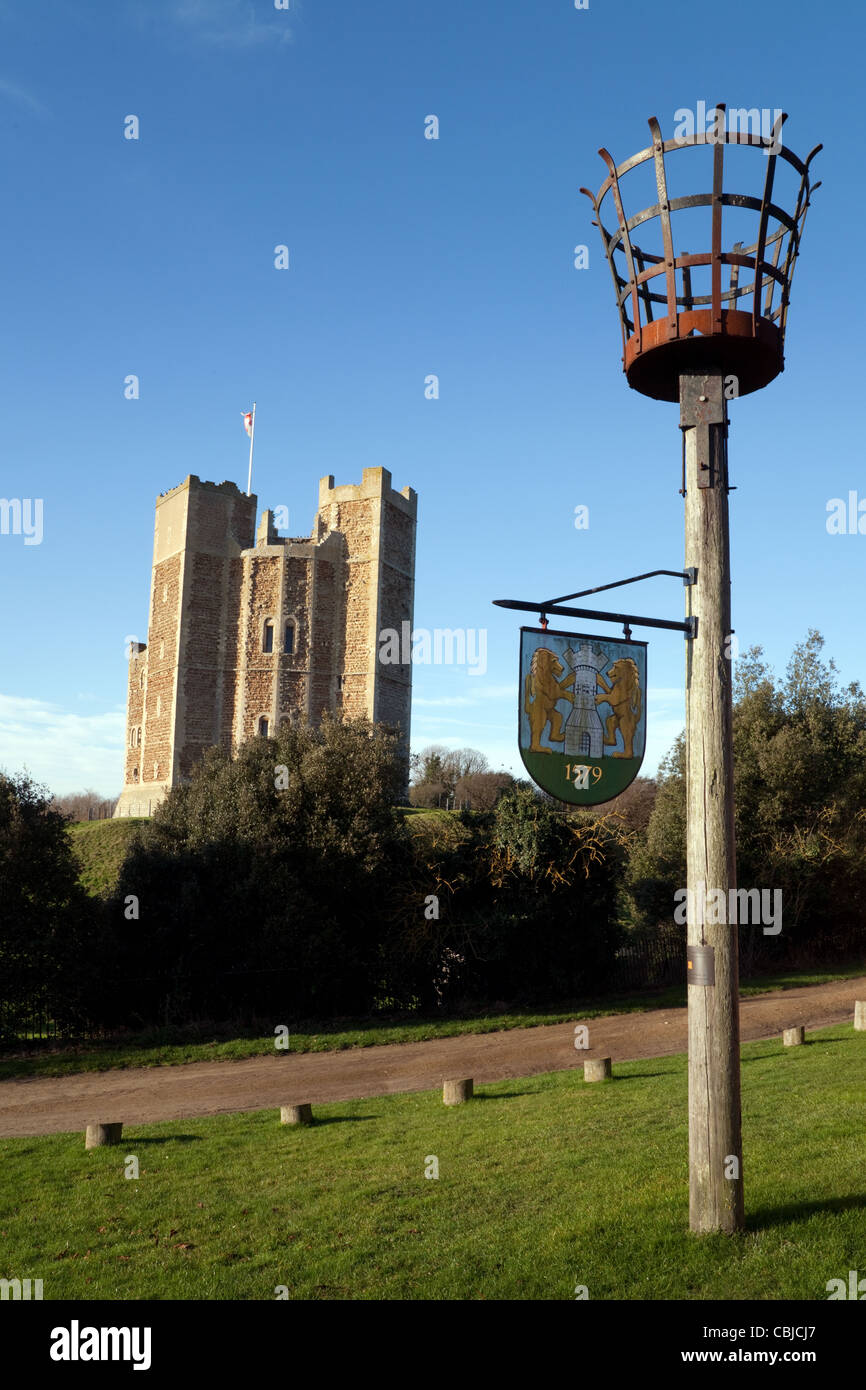 Château d'Orford, Orford Orford Village UK Suffolk Banque D'Images