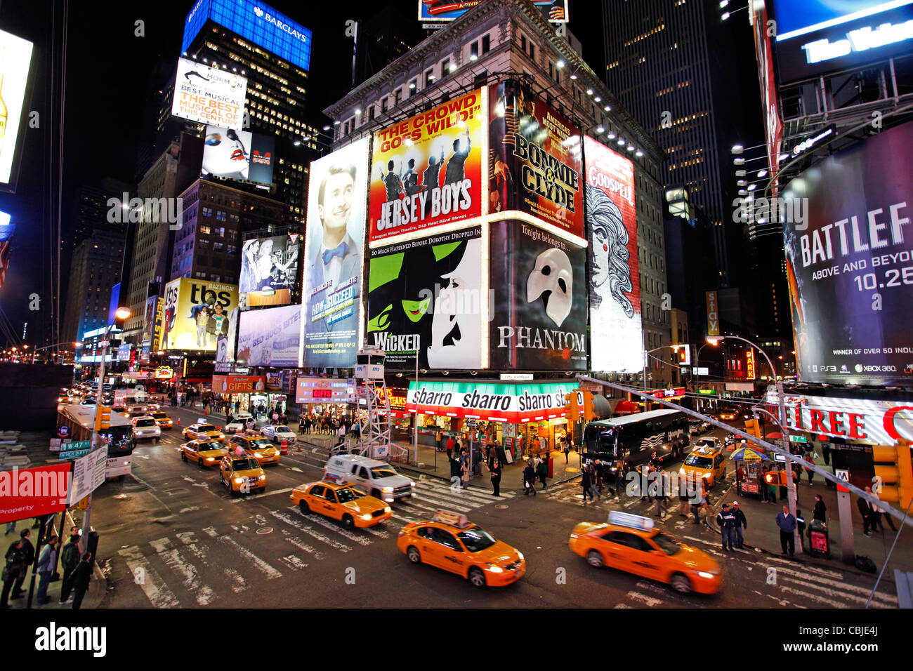 Les néons de Times Square, New York Banque D'Images