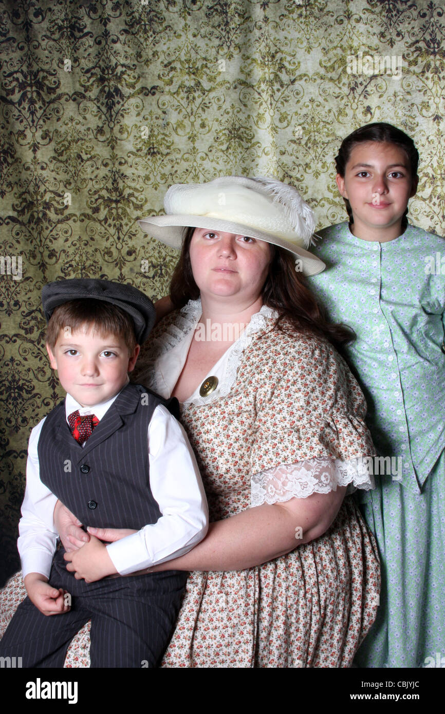 Un portrait de famille vintage Banque D'Images