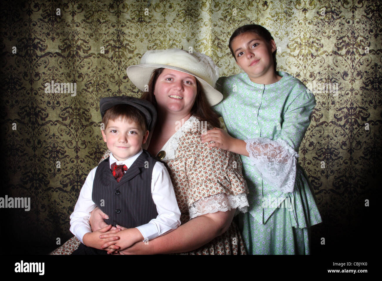 Un portrait de famille vintage Banque D'Images
