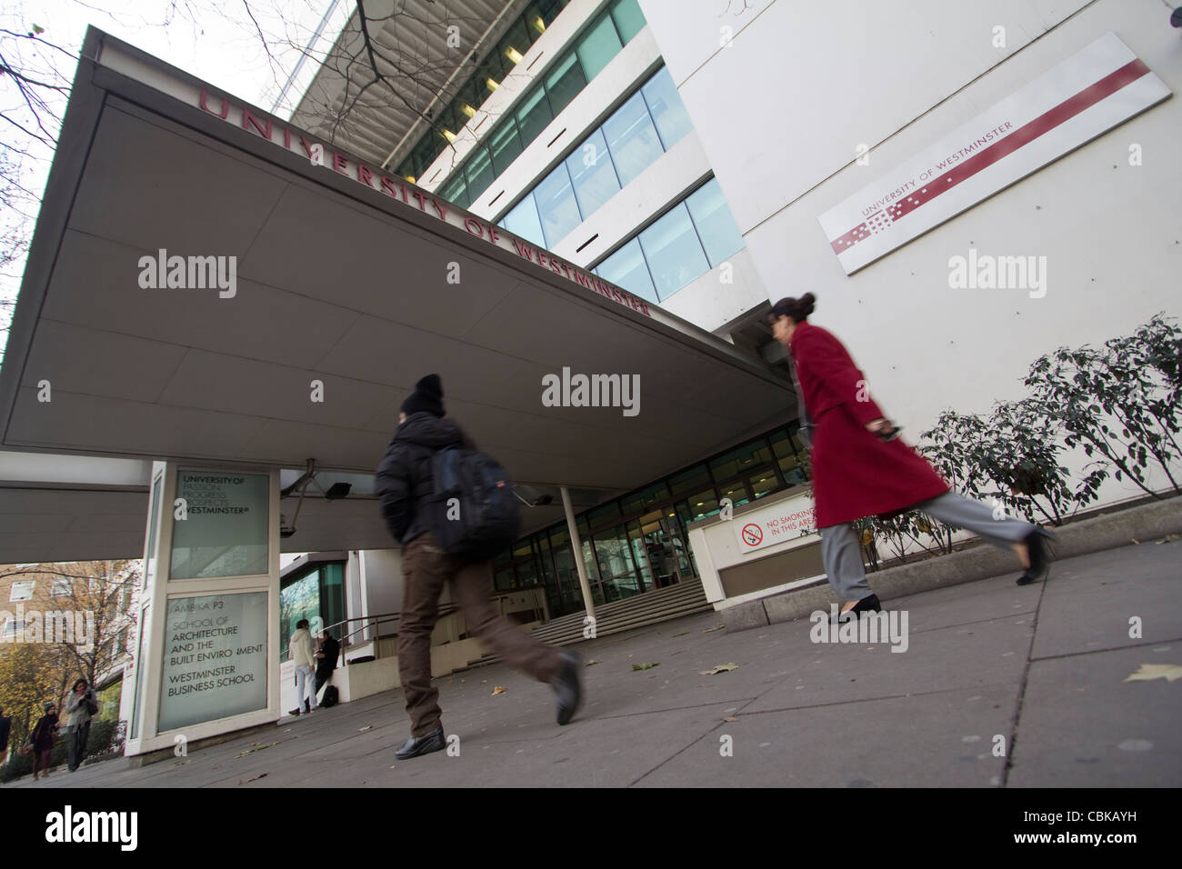 Université de Westminster business school, Marylebone Road, London Banque D'Images