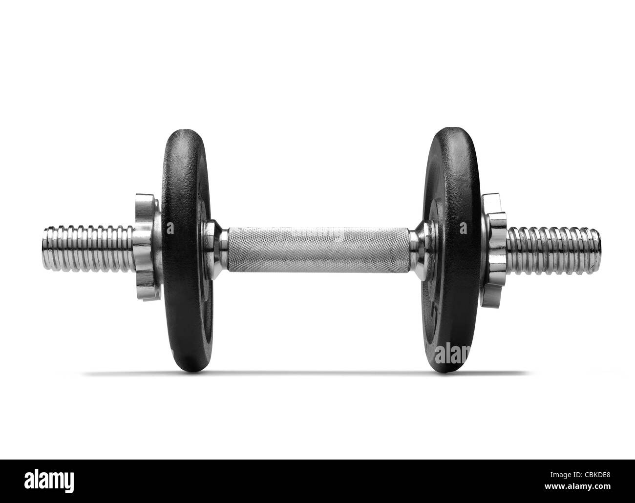 Dumbbel (clipping path) sur fond blanc Banque D'Images