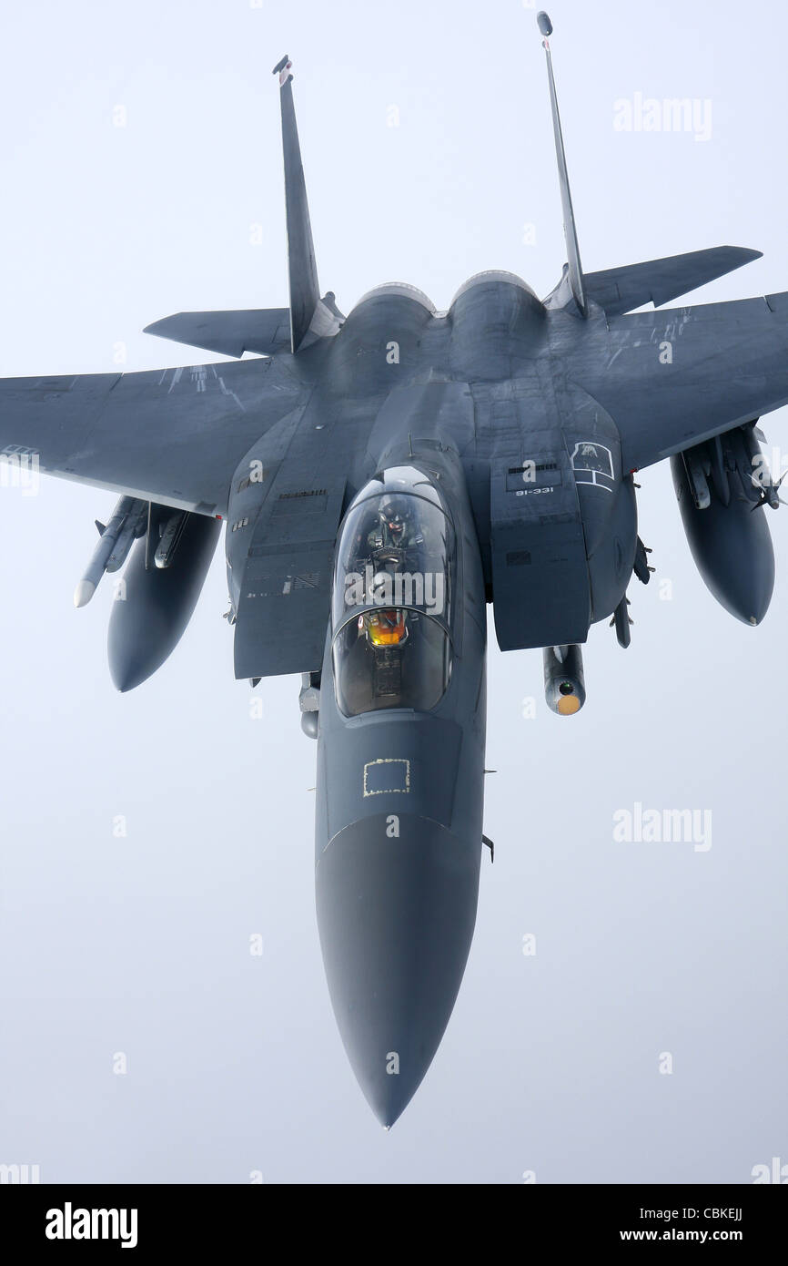 McDonnell Douglas F-15E Strike Eagle de l'US Air Force. Banque D'Images