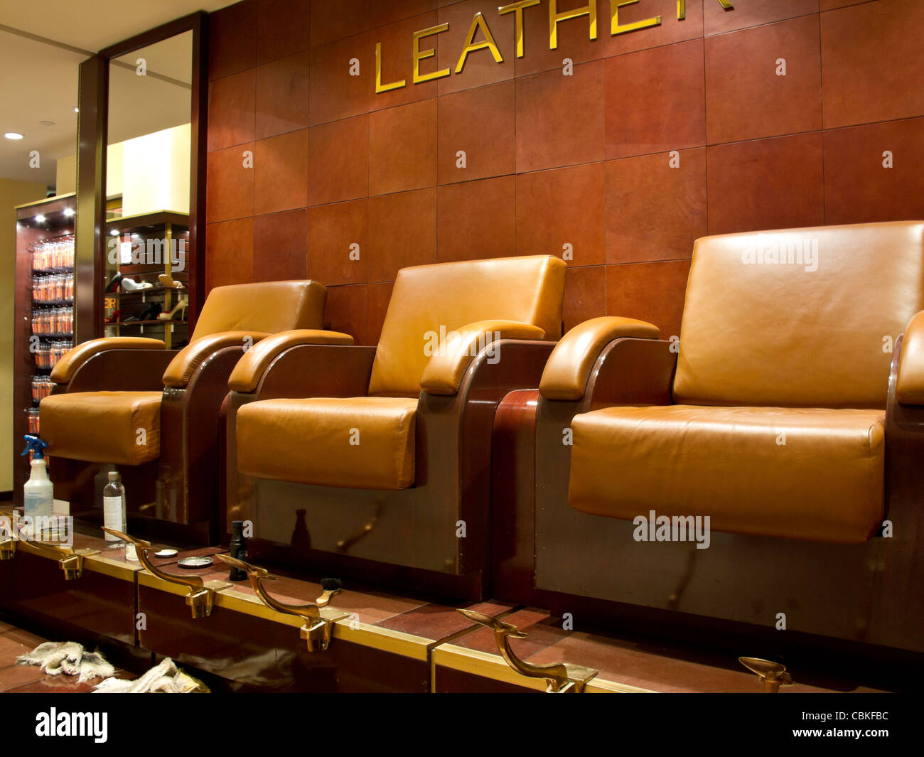 Cirage de luxe Stand, Plaza Hotel, NYC Banque D'Images