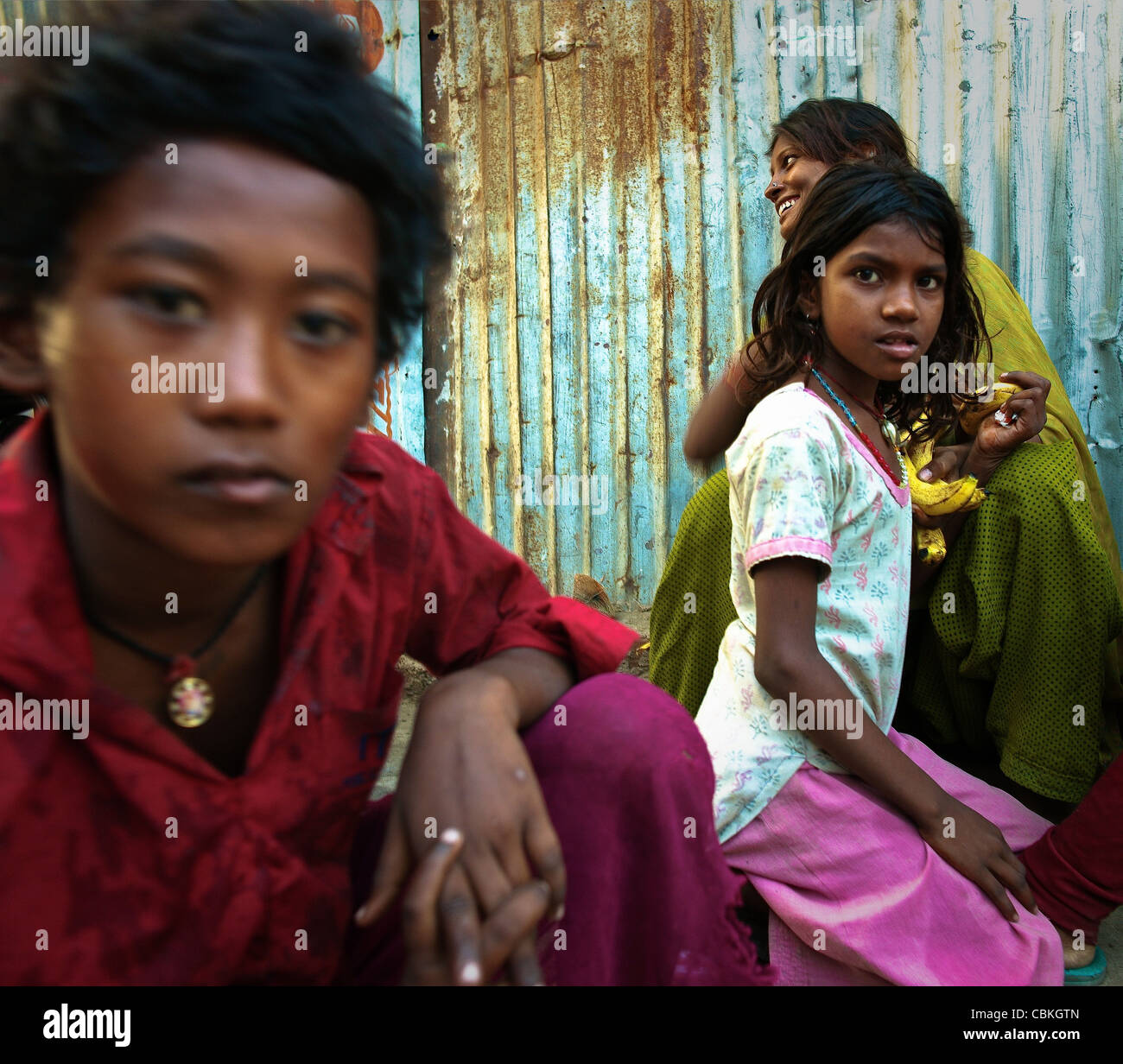 Bref, les Indiens qui vivent dans les rues, en Inde Banque D'Images