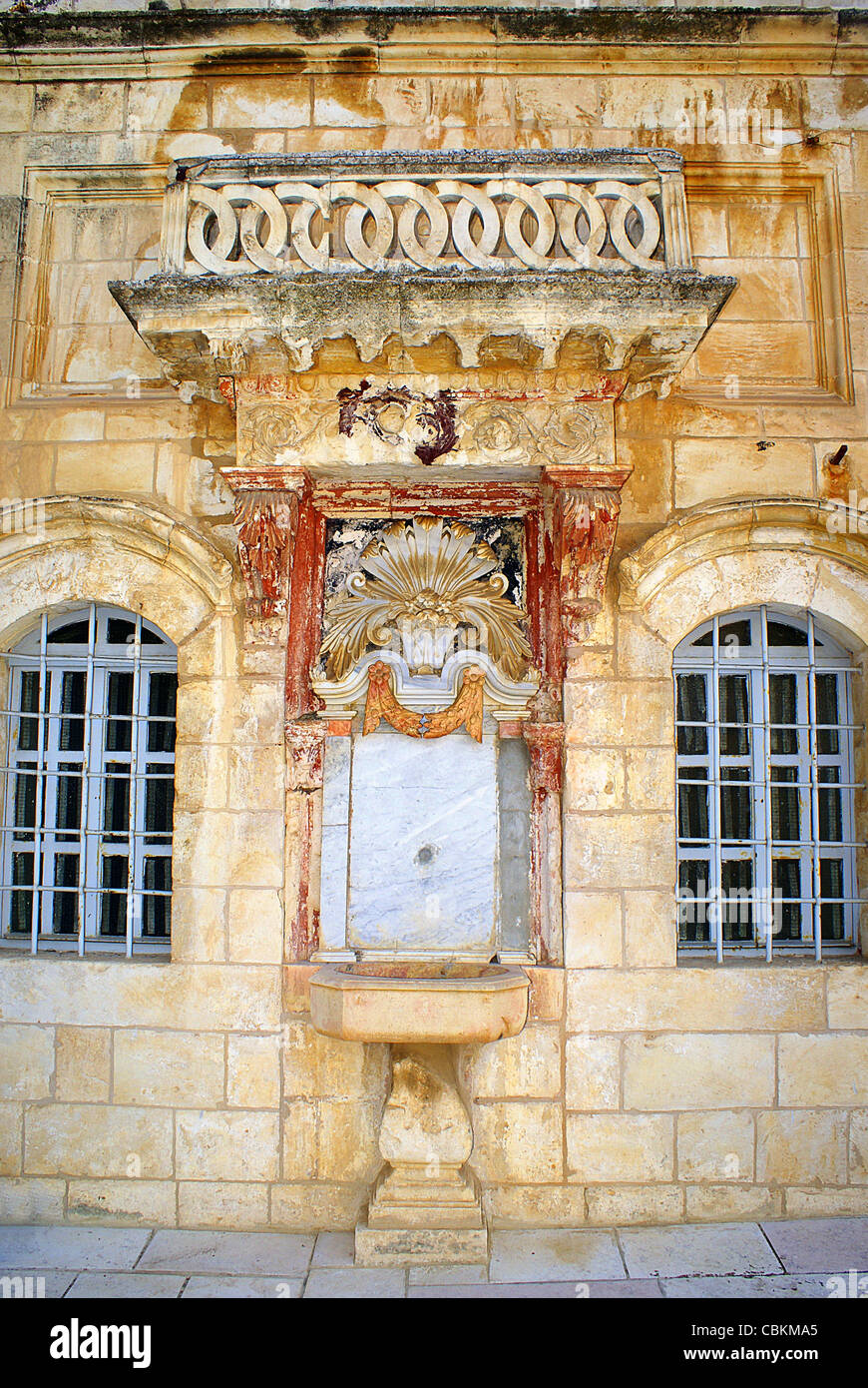 Vieille ville de Jérusalem célèbre fontaine, Israël Banque D'Images