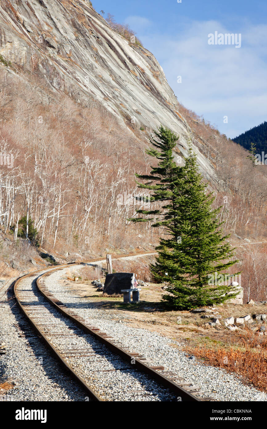 Site de la Mt. Willard Article Chambre le long de la Maine Central Railroad dans les Montagnes Blanches du New Hampshire Banque D'Images