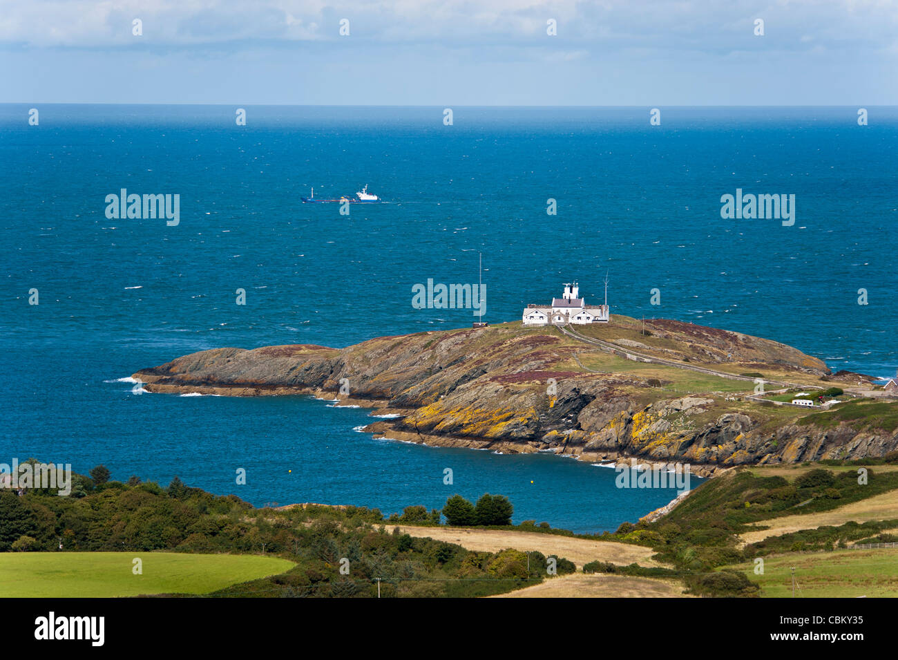 Point Lynas Llaneilian Anglesey au nord du Pays de Galles UK lighthouse Banque D'Images