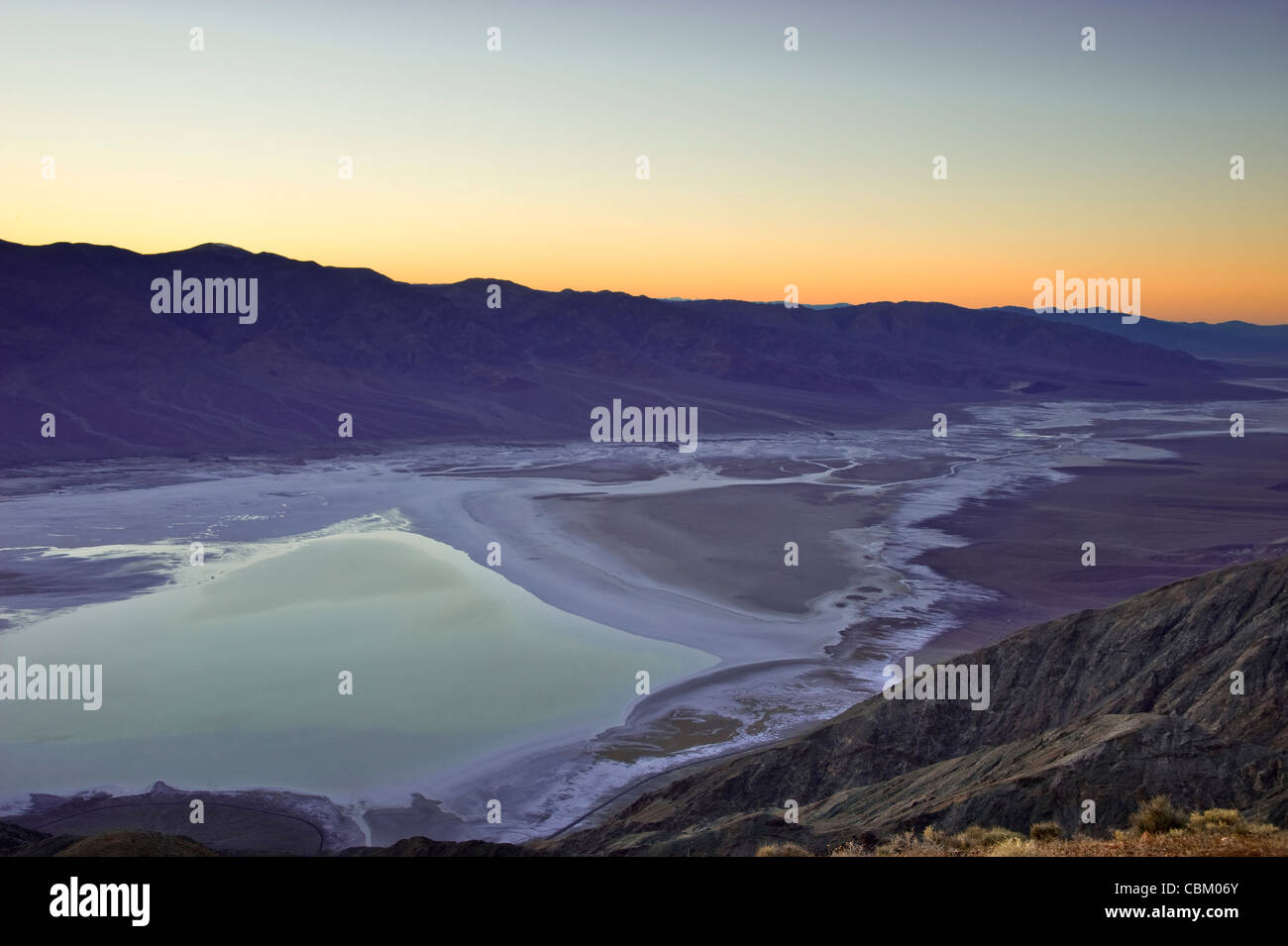 Le coucher du soleil, la Death Valley National Park, California, USA Banque D'Images