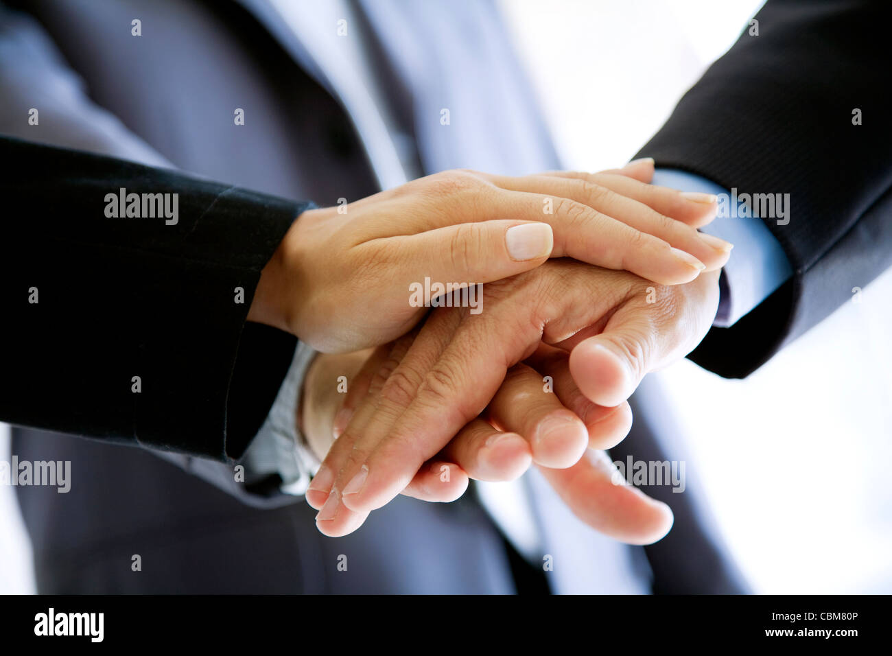mains Unies Banque D'Images