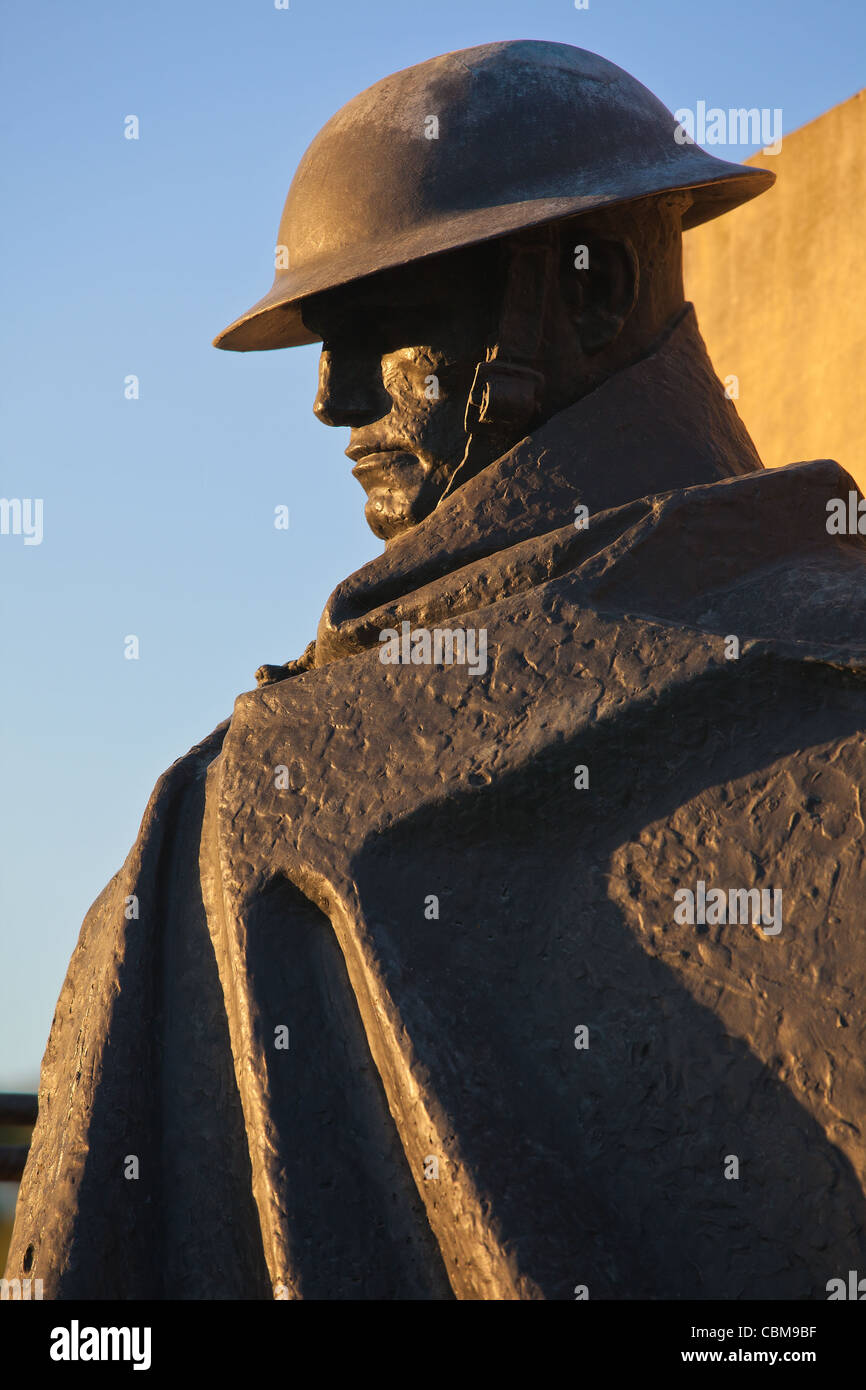 Le pilote et les essuie-glaces à Melbourne statue commémorative de la vie des Australiens disparus pendant les combats à Ypres, WW1 ANZAC day Banque D'Images