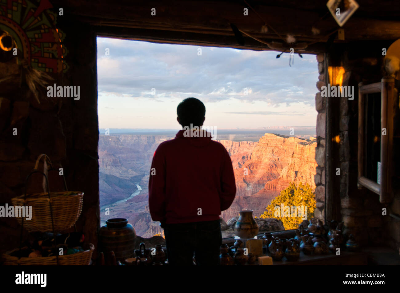 Desert View Watchtower à Grand Canyon National Park Arizona Banque D'Images