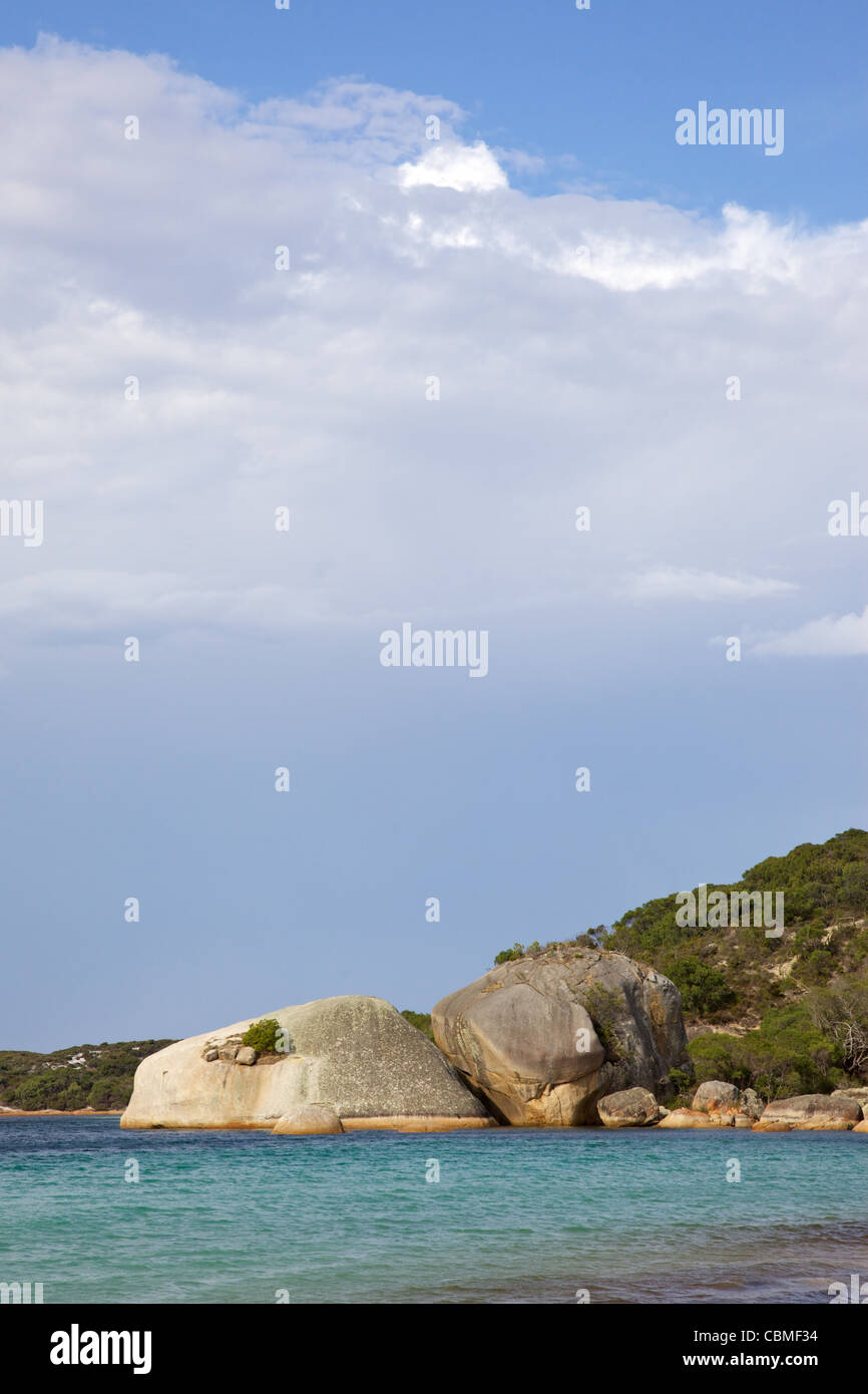 Deux peuples Bay et la réserve naturelle, près d'Albany, dans l'ouest de l'Australie. Banque D'Images