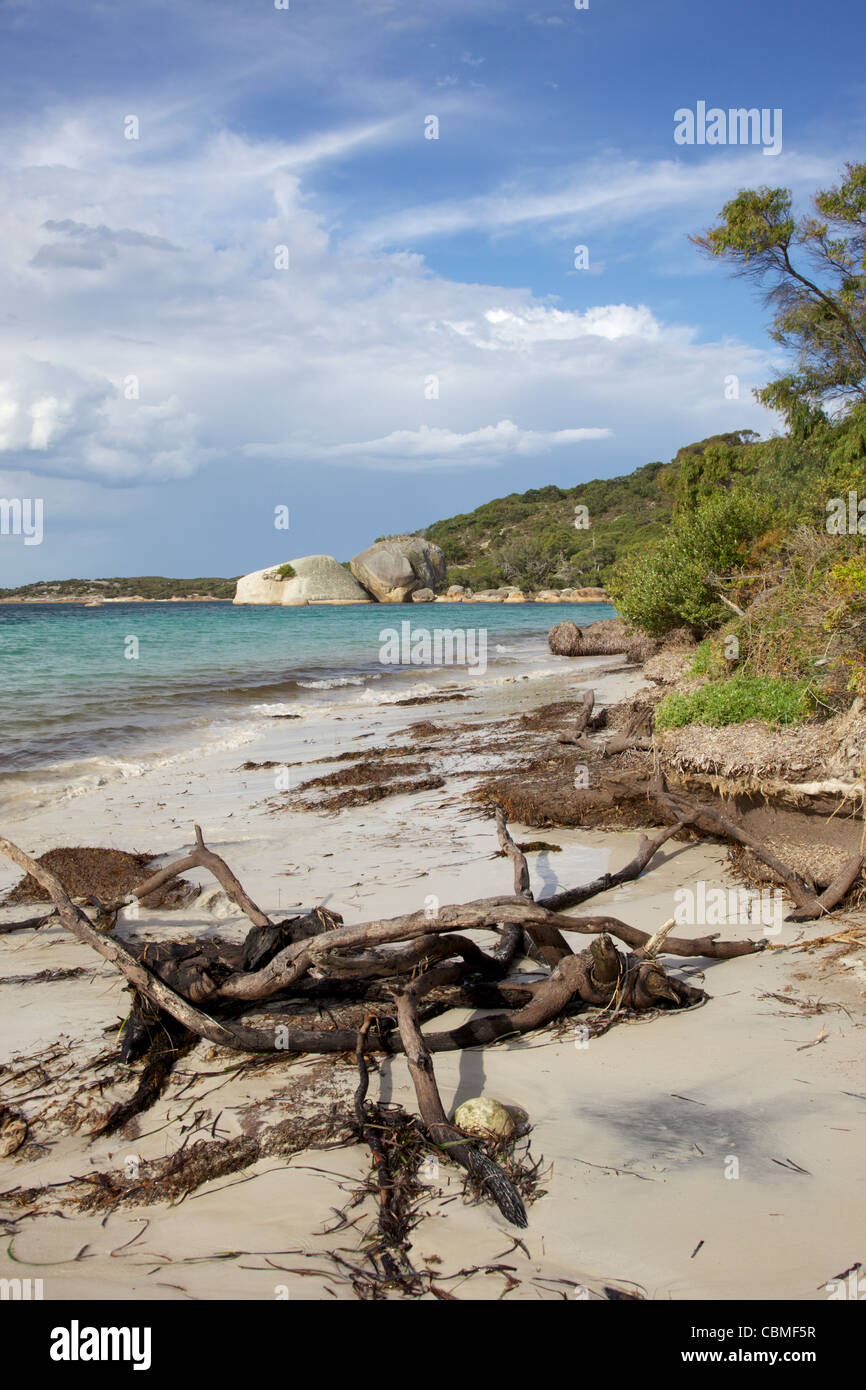 Deux peuples Bay et la réserve naturelle, près d'Albany, dans l'ouest de l'Australie. Banque D'Images