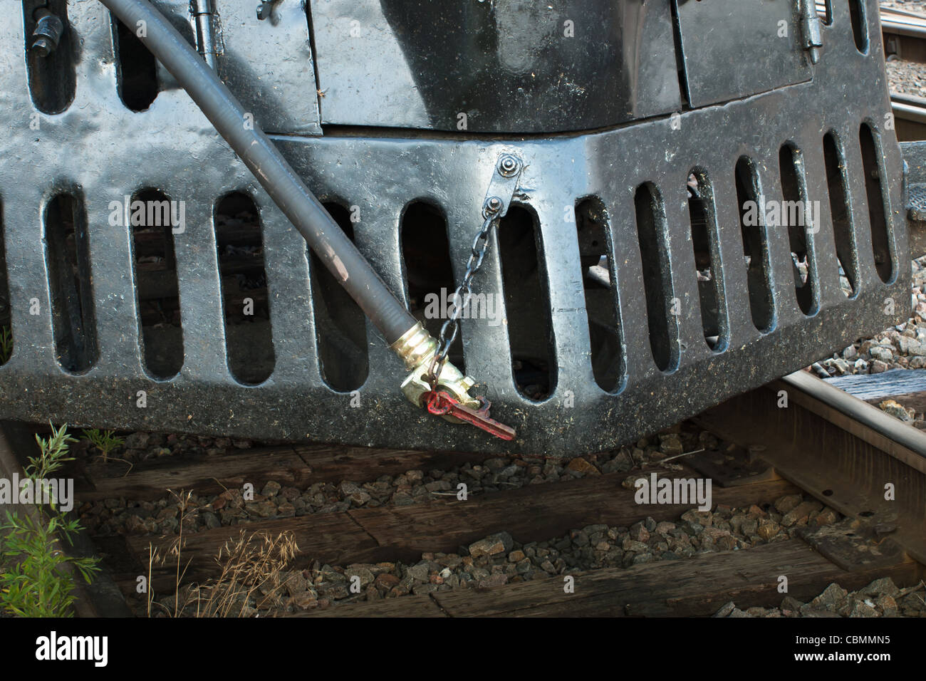Pilote de la locomotive à vapeur no 844 de l'Union Pacific Railroad. Banque D'Images