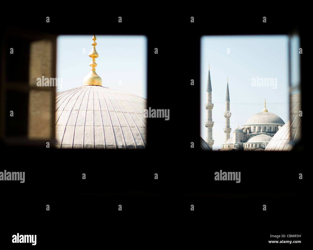 À partir de Sainte-sophie (Aya Sofya ) vers Mosquée Sultan Ahmed ( Mosquée bleue ) Banque D'Images