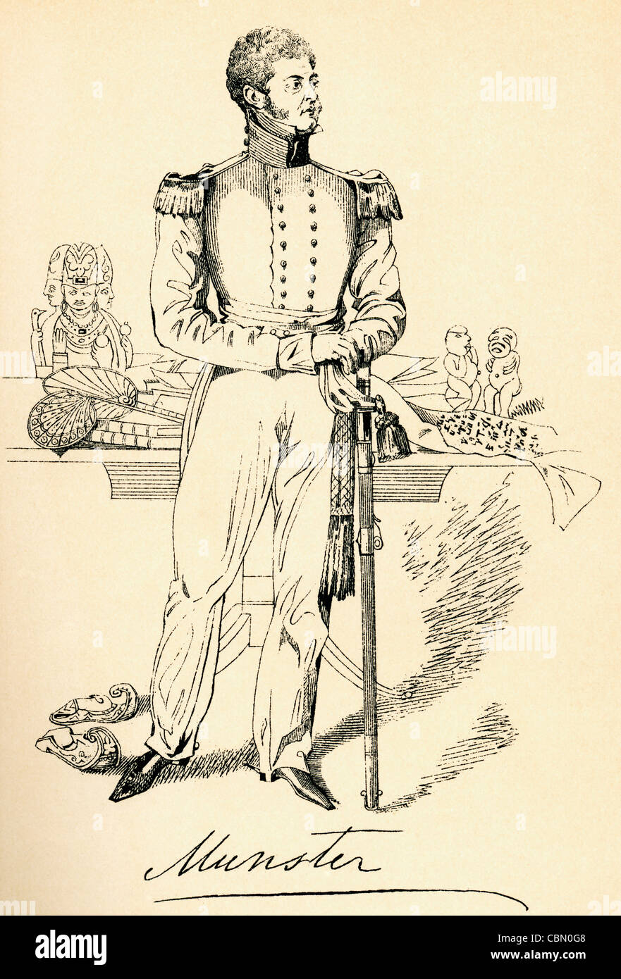 George Augustus Frederick FitzClarence, 1er comte de Munster, 1794 - 1842. Aîné des fils naturel de Guillaume IV du Royaume-Uni Banque D'Images