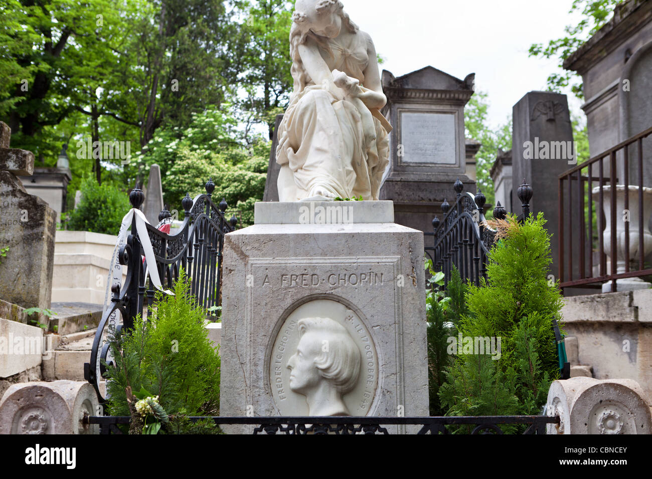 La tombe de Frederic Chopin Cimetière du Père Lachaise, Paris Photo Stock Alamy