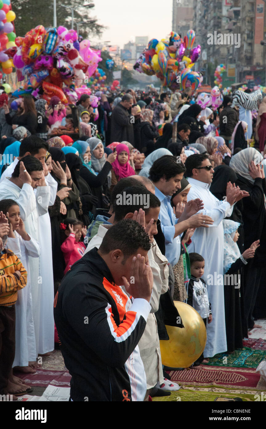 La célébration de l'Aïd el Adha, la Fête du Sacrifice islamique, au Caire Banque D'Images