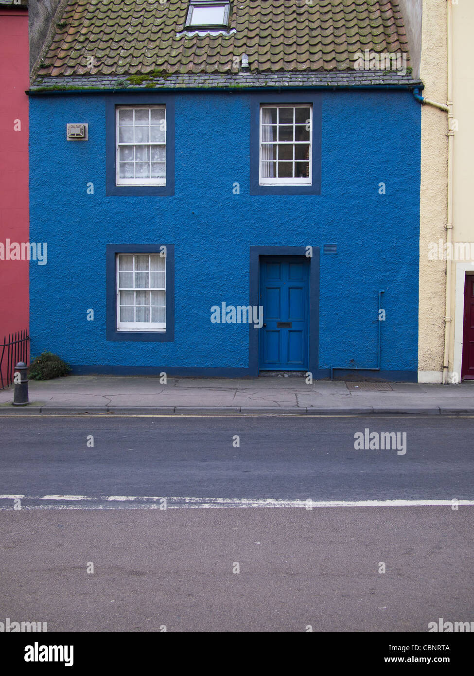 Maison Bleue, d'Anstruther, Fife, Scotland Banque D'Images