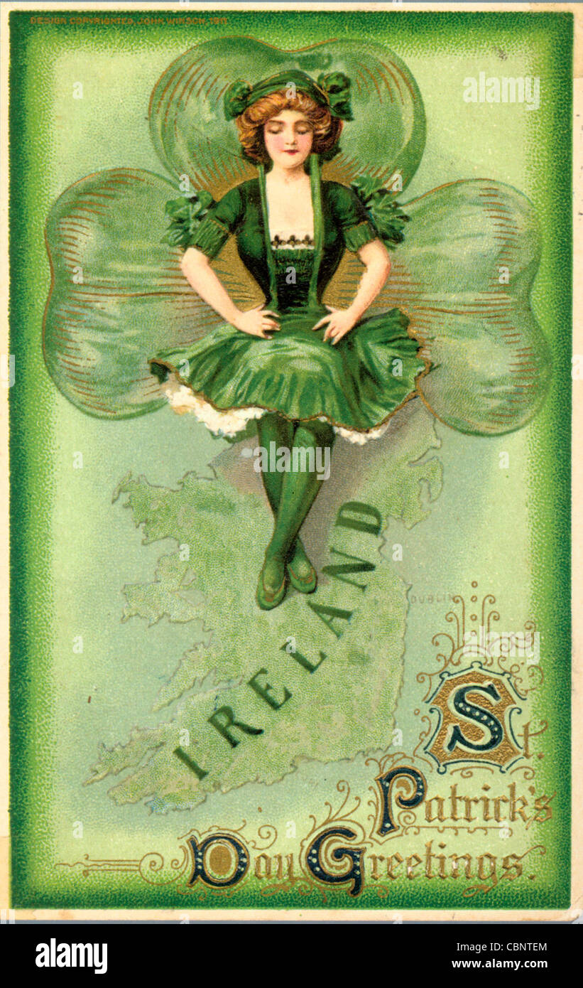 Le jour de rue Patrick beauté irlandaise avec des pipes en terre Banque D'Images