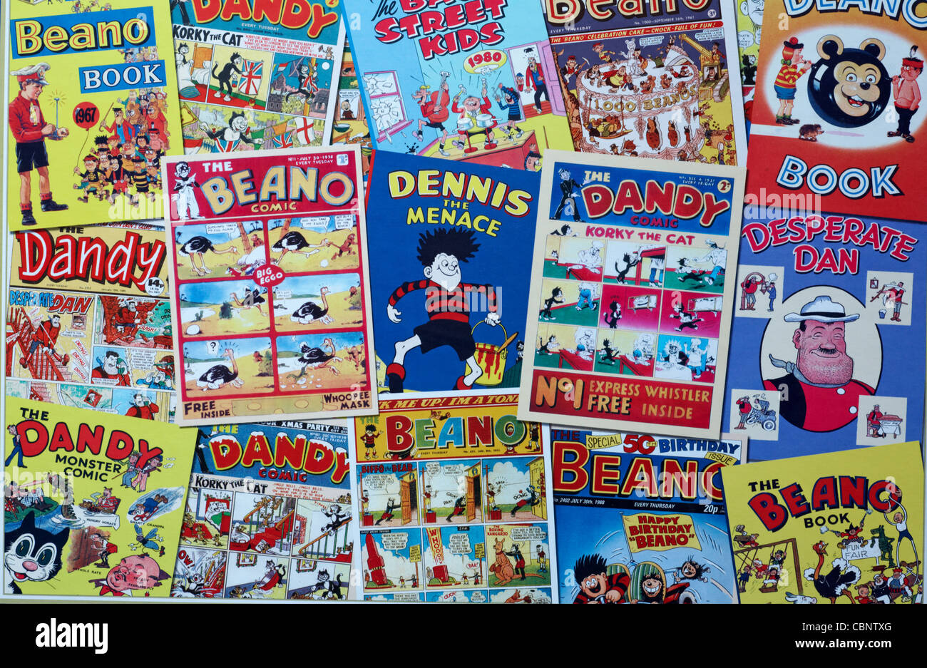 Beano Dandy Les années d'or puzzle fort couvrir Banque D'Images