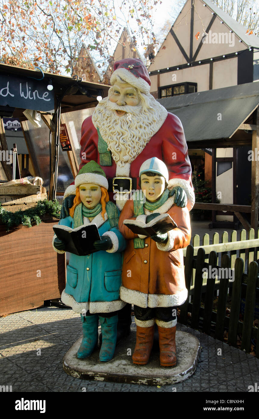 La figure du Père Noël à Winter Wonderland à Hyde Park - Londres, Angleterre Banque D'Images