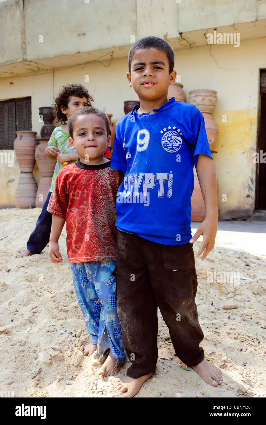 Les enfants égyptiens - Le Caire, Egypte inférieur Banque D'Images