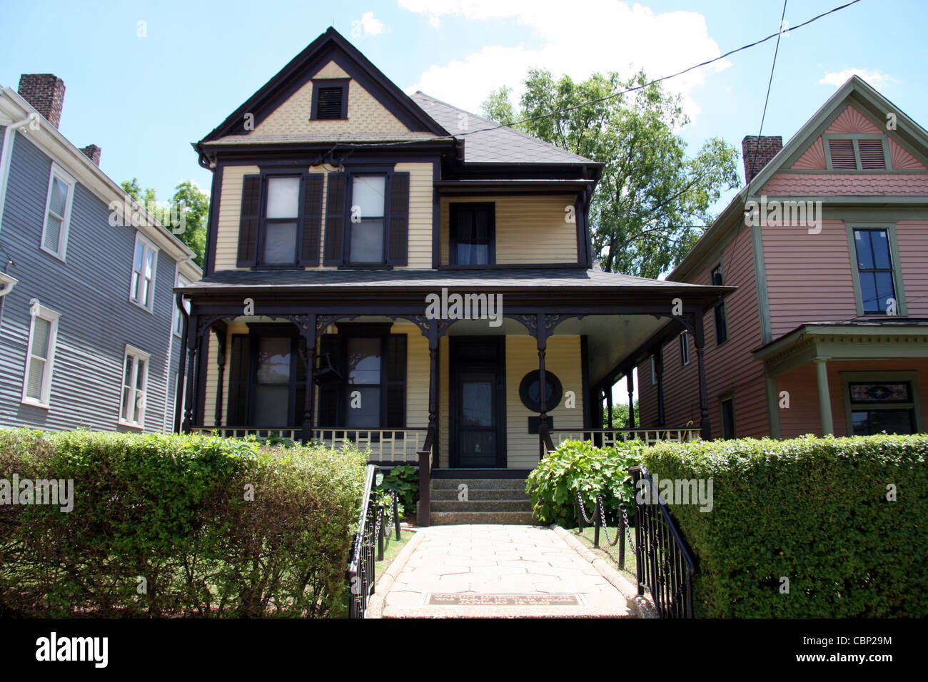 Martin Luther King, Jr. est né dans cette maison à 501 Auburn Avenue, Atlanta, Géorgie le 15 janvier 1929 Banque D'Images