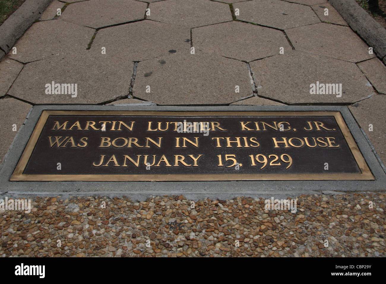 Inscrivez-vous à Martin Luther King, maison familiale à Atlanta, Géorgie Banque D'Images