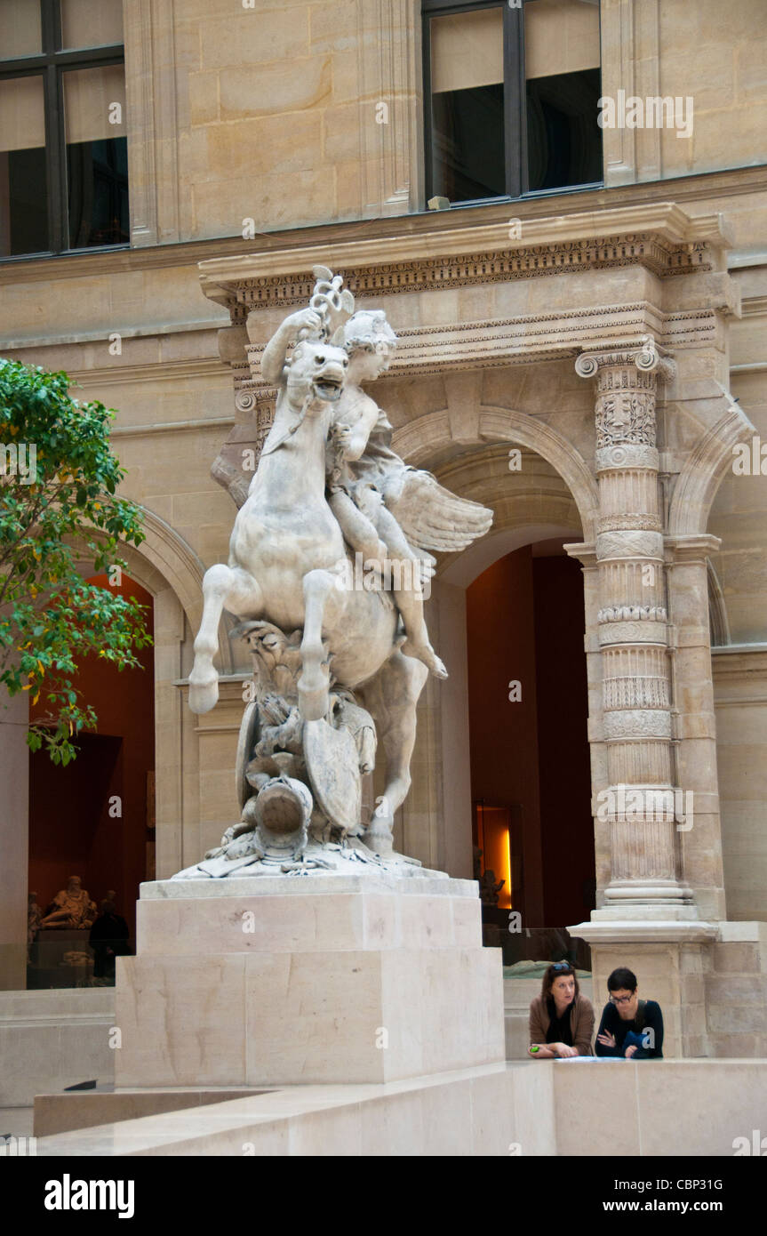 Musée du Louvre Paris France Banque D'Images