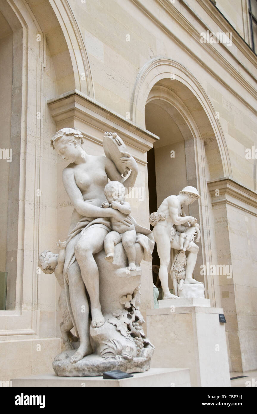 Musée du Louvre Paris France Banque D'Images